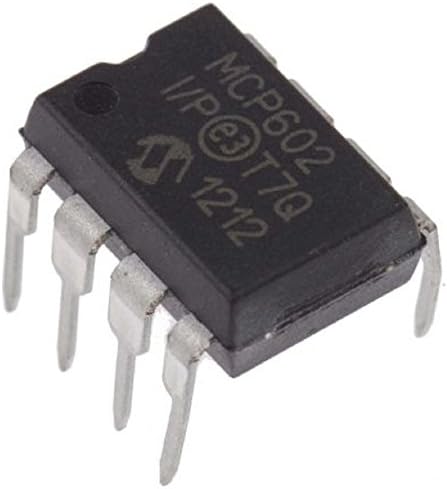Juried Engineering Microchip MCP602-I/P MCP602 Dual Operational Amplifier Op-Amp 2.8MHZ 2.3V/us DIP-8 Breadboard-Friendly (Pack of 1)