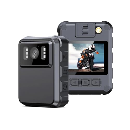 DCDCD Body Mounted Camera 1080P DVR Video Security BodyCam IR Night Vision Wearable Mini Camcorders Law Enforcement 10Hours Recording(WIith WIFI)