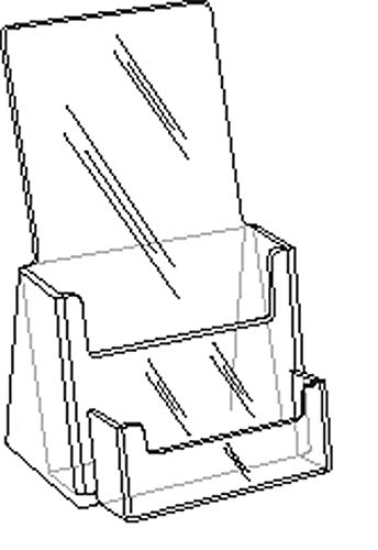 Clear-Ad-LHF-P100-Tri-Fold-Brochure-Holder-with-Business-Card-Pocket