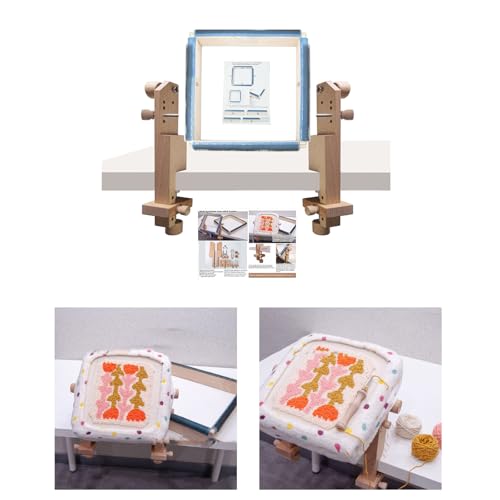 Support de cerceau de broderie en bois réglable pour table et bureau - 2