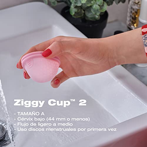 Image of INTIMINA Ziggy Cup 2 - Extra-Thin Reusable Menstrual Disc, Menstrual Cup with Flat-fit Design, Menstrual Cups Ring, Period Products (Size A)