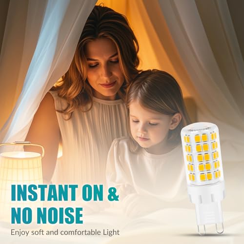 G9 8W LED Light Bulbs Warm White 3000K, LEDs GU9 Bulbs Not Dimmable, Equivalent to 60W 80W Halogen Bulb, G9 LED Corn Light Bulbs for Home Lighting, Non- flicker, AC 220-240V,360° Beam Angle, 3 Pack - Image 5