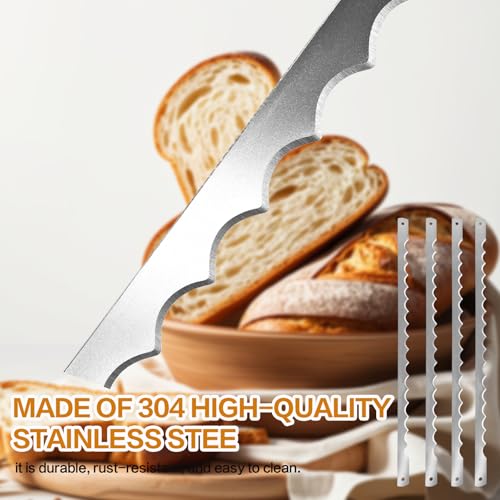image for AAEJE 12 Pcs Bread Bow Knife Blades, 10.8