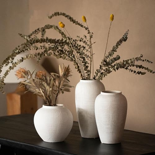 Vase en céramique rétro pour fleur séchée, la solution pour meuble vide - 8