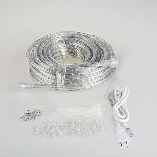 GUOTONG 50ft/15m Plug in LED Rope Lights, 540 Warm White LEDs, 110V, Waterproof, Connectable,Power Socket Connector Fuse Holder, Indoor/Outdoor Use, Ideal for Backyards, Decorative Lighting by GUOTONG - Image 3