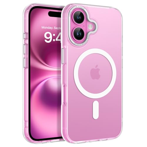FAOMSEBS Senza Bordo Trasparente per Cover iPhone 15 Pro Max, Compatibile con MagSafe [Protettore per Lenti Fotocamera] (Sensazione di Metallo Nudo) Custodia Sottile per iPhone 15 Pro Max 6,7'', Blu