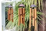 Bamboo Wind Chime Fair Trade - Hand Carved Hanging Accessory (35cm)