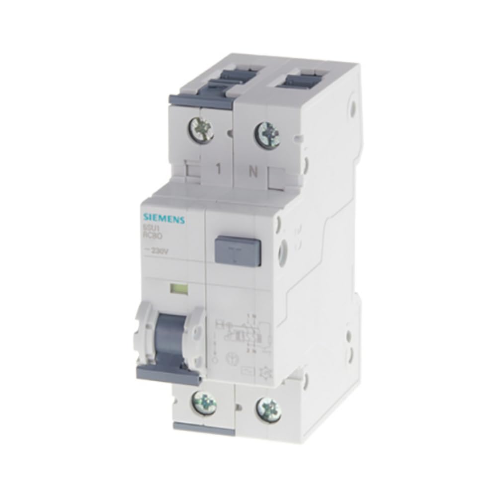 Siemens RCBO 1P+N 16 A, 30 mA, Typ A, 230 V, 6 kA – Modell 5SU13566KK16