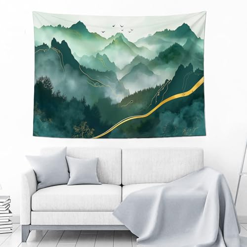 Tapisserie murale pour chambre à coucher et salon style bohème paysage abstrait