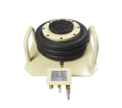INTBUYING Triple Bag Air Jack 3 Ton（6600lbs）Pneumatic Lift Car Repair Inflatable Bladder Jack-Short Handle