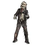 Child Boy Scary Black Zombie costume for kids (Medium (8-10yr))