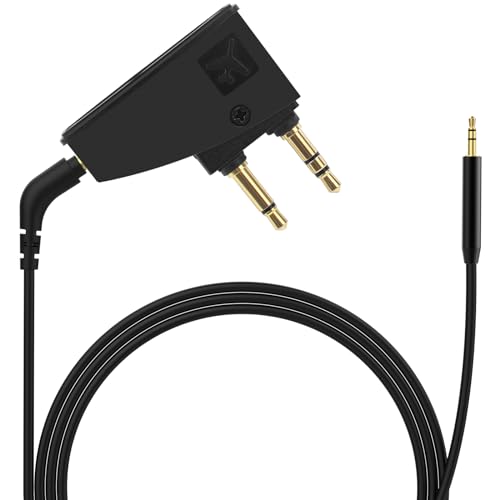 Adaptateur casque avion double prise jack et câble audio 2,5 mm vers 3,5 mm