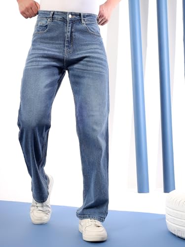 Image of KOTTY Mens Solid Mont Blanc Blue Coin Pocket Jeans