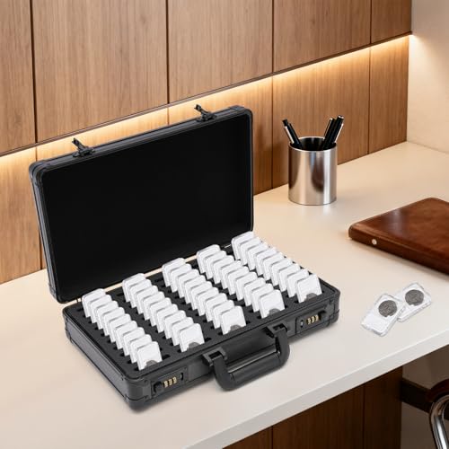 Estuche para monedas con 50 compartimentos y cierre codificado miniatura 5