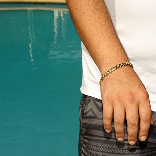 Bracciale da Uomo in Oro Giallo 18 k con Taglio a