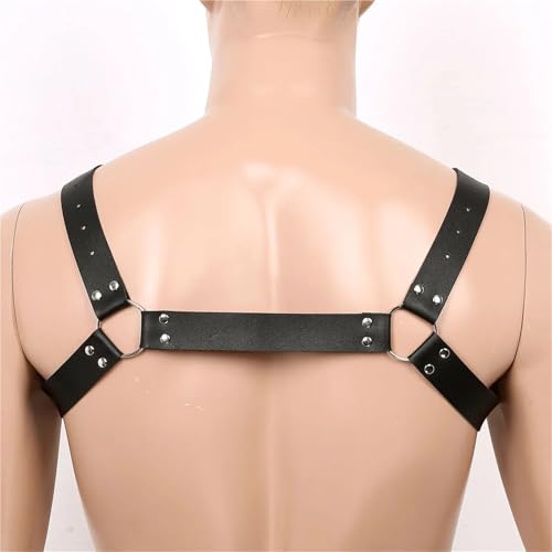 Men Leather Men Chest Harness Belt PU Leather One/Double Shoulder Body Straps Role Play Costume Adult Toys Club For Men 6