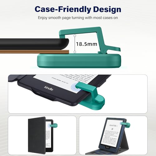 Image of Case-Friendly Page Turner for Kindle Paperwhite Oasis Kobo eReaders | Camera Camcorder Remote Controls, Page Turner Clicker for ipad Tablets Reading Novels with Wrist Strap Storage Bag