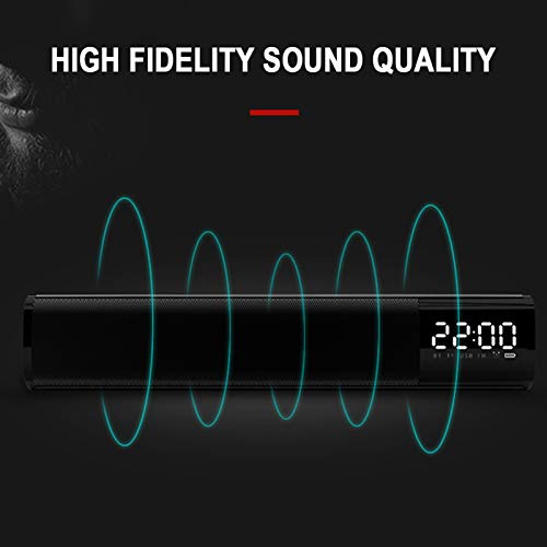 BT Soundbar o Player Alto-falante sem fio Subwoofer 3D Alto-falantes FM Rádio Relógio TF USB para TV