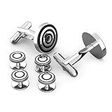 Marvelous Men's Modern/Fashion/Luxurious Geometric Stripe & Cycle Line Cufflinks for men & Unique Charm
