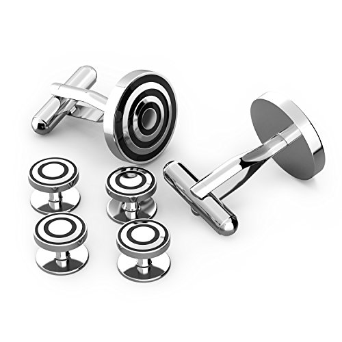 Marvelous Men's Modern/Fashion/Luxurious Geometric Stripe & Cycle Line Cufflinks for men & Unique Charm