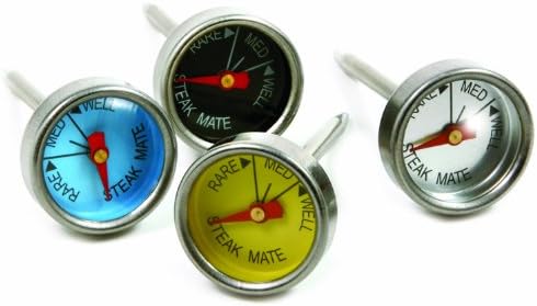 Norpro Mini Steak Thermometers, Set of 4, Silver