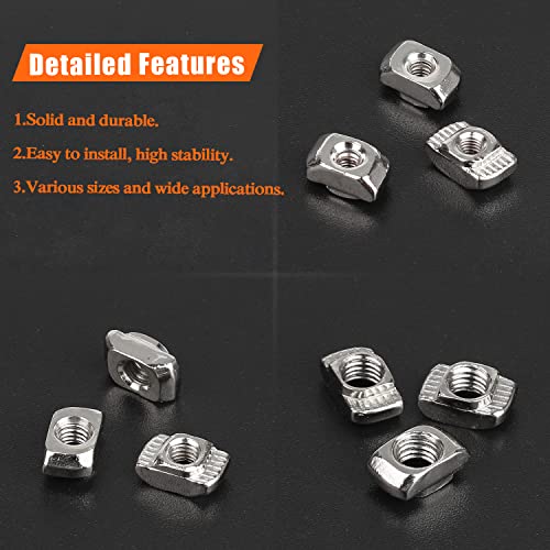 200 pieces 2020 series m5 t nuts m5 t slot nuts for aluminum profile