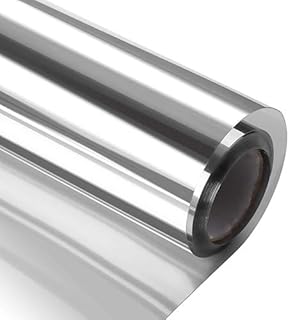 WY8 Window Film Glass Tint Reflective One Way Privacy Window Film, Self- Adhesive Silver Mirror Glass Film - Reflective Window Film, Sun Protection Privacy Window Film, For Home, Office (90 * 200)