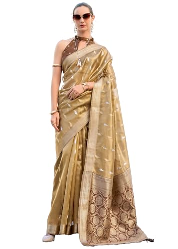 Sari indien en soie imprimée traditionnelle 12360 pour femme