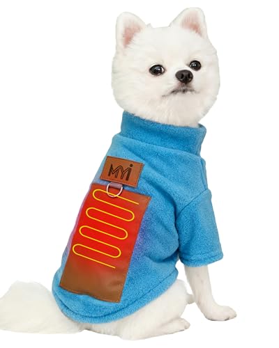 MYI Winter Heated Dog Electric Warm Coat, Blue M