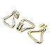 Aexit 3PCS 50mm Material Handling Bundling Webbing Bronze Tone Metal Double Fixed Straps Eye Hooks