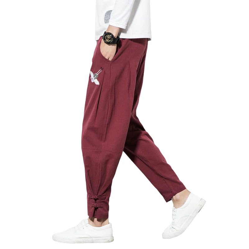 Pantalon sarouel style chinois ample idéal pour le cocooning
