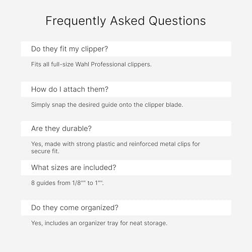 Wahl Professional 8-pack Premium Cutting Guides #3171-500