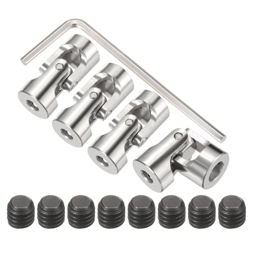 QUARKZMAN 4 Stücke 4mm bis 5mm ID Gelenk Wellenkupplung Motoranschluss Universal Lenkwellen L23XD11 Metall 45° Drehbare Gelenke Kupplung mit Schrauben Schraubenschlüssel Set für RC Auto DIY QUARKZMAN 4 Stücke 4mm bis 5mm ID Gelenk Wellenkupplung Motoranschluss Universal Lenkwellen L23XD11 Metall 45° Drehbare Gelenke Kupplung mit Schrauben Schraubenschlüssel Set für RC Auto DIY