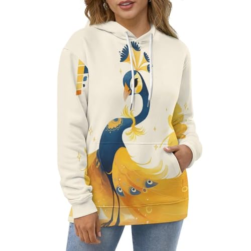 Sweatshirt pullover Paon Jaune : le pull mixte taille S parfait - 2