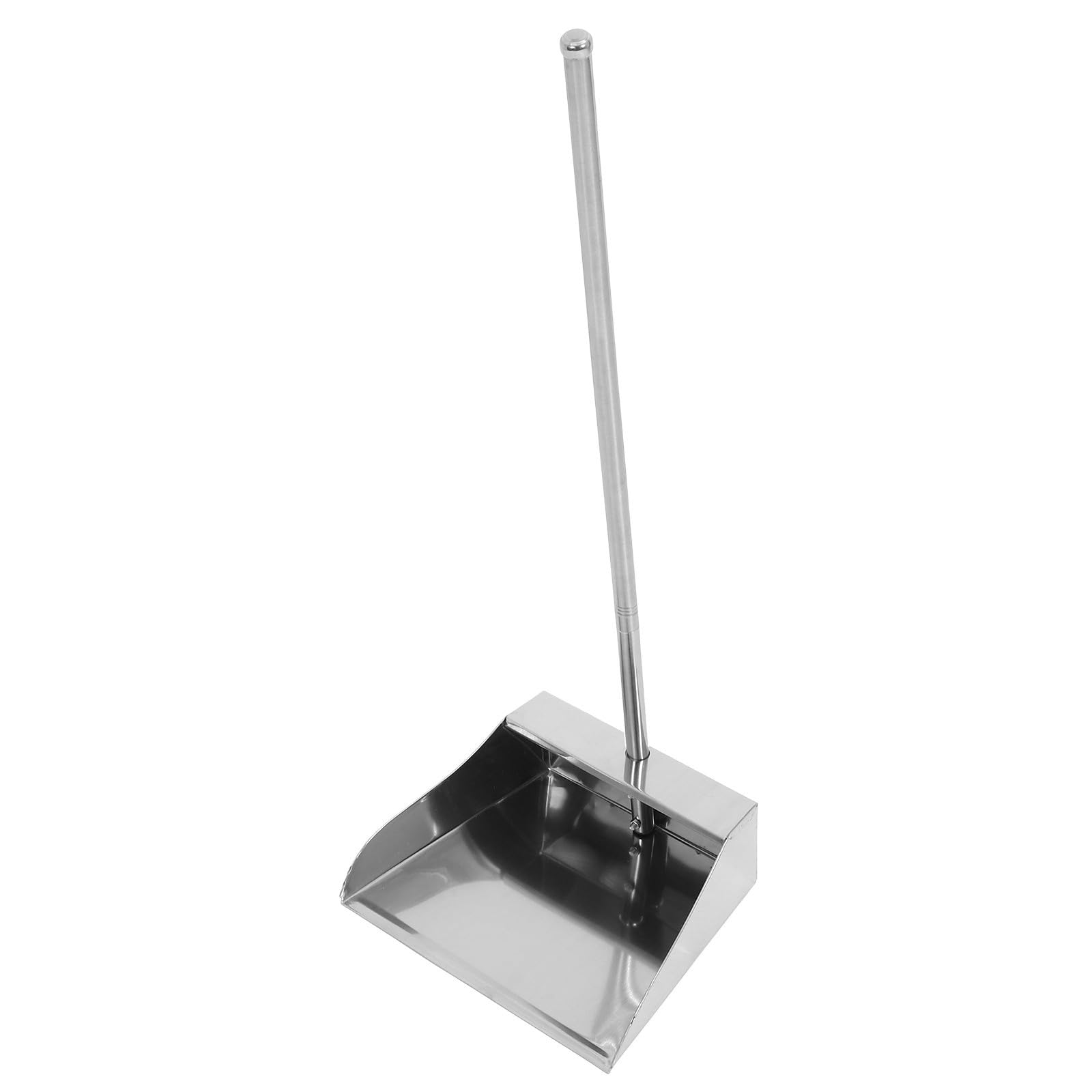 Kisangel Recogedor de Basura y Diseño Resistente de Acero Inoxidable con Mango Ergonómico Pala Gruesa Limpieza sin Agacharse Adecuado para Cocina y Bar