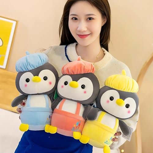 Image of Storescent Cap Penguin Plushie Stuffed Plush Teddy Bear Soft Toy for Birthdays & Special Occasions Girls /Boys, Baby Kids -Blue