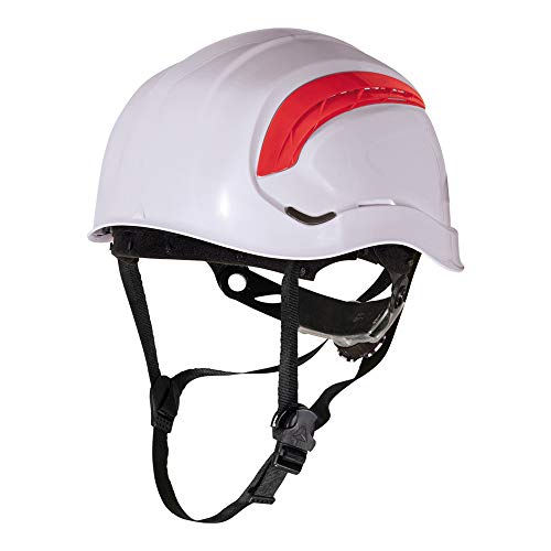 Delta plus - Casco obra granite wind ajustable blanco fluo