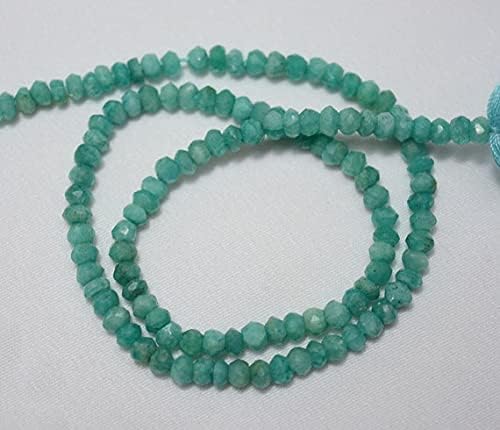 Perles d'amazonite de qualité supérieure gemme facettée de 3.5mm - 4