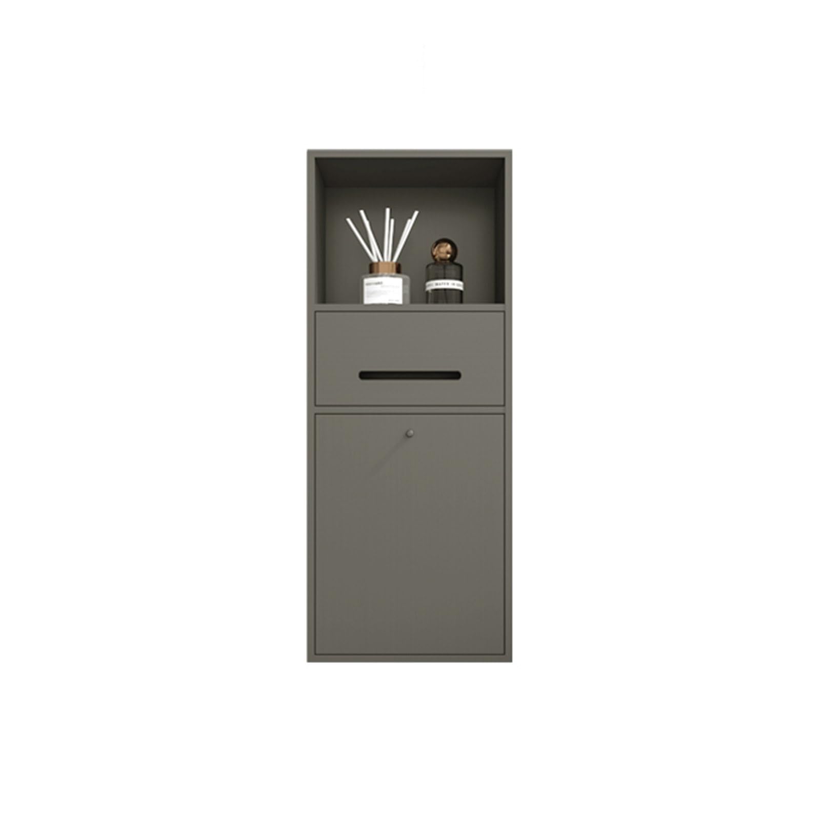 GLJTUO Built-in Shower with Tilt-Out Trash Can, Waterproof Sto Solut for Bathroom, Kitchen, and Living Room - Space-Saving nizer,Gris-23x60x12.5cm