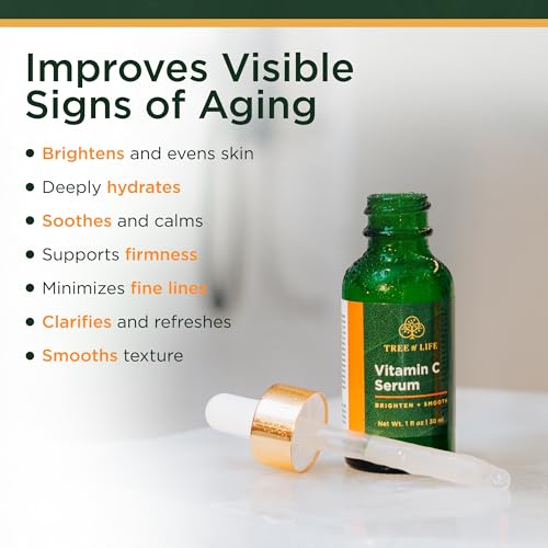 Image of Tree of Life Face Serum Skin Care Set - Vitamin C & Hyaluronic Acid Serum for Face - Hydrating Face Oil Suitable for Sensitive Skin - Dermatologist Tested - 1 Fl Oz (Pack of 2)