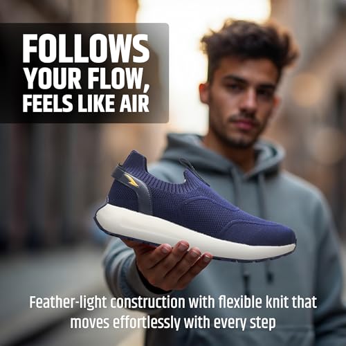 Image of ASIAN Wind Pro-11 Walking Shoes for Men | Lightweight Slip-On Sneakers with Soft Cushion Sole & Breathable Mesh