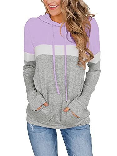 Lavender Color Block Pullover