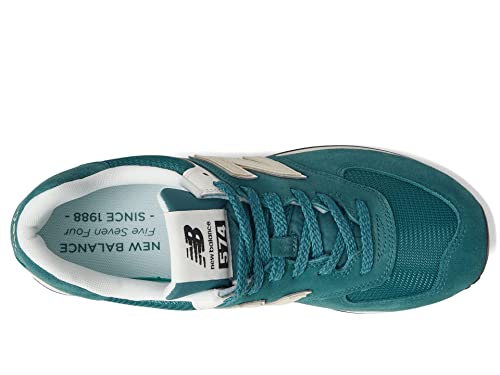 New Balance Unisex-Adult 574 V2 Central Park Sneaker, Green/Grey, Men 4.5 M/Women 6 W