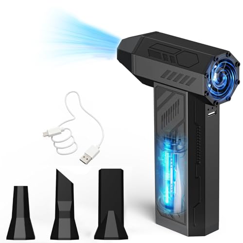 Compressed Air Duster Cleaner for PC, 4 Gear Adjustable 130000RPM Electric Air Duster, Cordless Air Blower, Rechargeable Mini Blower for Computer, Keyboard, House, Outdoor