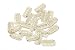 U Shape Metallic Snap Clips ins 20 Pcs for Hair Extension Hairpiece DIY Snap-Comb Wig Clips with Rubber (Blonde,Small Size)
