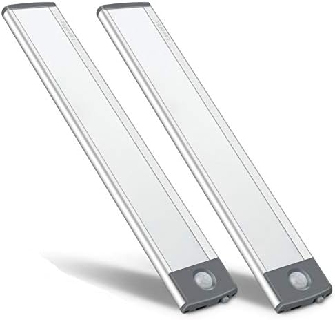 30-LED Motion Sensor Cabinet Light,Magnetic Motion Activated Light,Under Counter Closet Lighting, Wireless USB Rechargeable Kitchen Cupboard Night Lights,Motion Activated Light Bar-2Pack