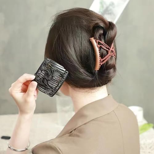 4 piezas pinzas para cabello ajustables y elásticas miniatura 3