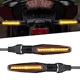 【M10のバイト専用】KEMIMOTO バイク ウインカー LED ウインカー スモークレンズ 流れるアンバー 12V 高輝度 IP67防水 抵抗付く 汎用型 2個セット バイク led ウインカー