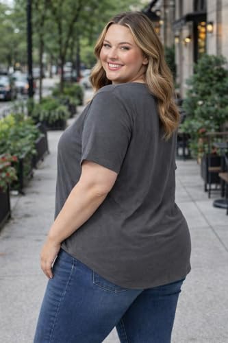 Image of In Love Women's Graphic Printed Cotton Plus Size Longline T-Shirt | Cotton fabric - soft longline T-shirt with easy plus-size fit