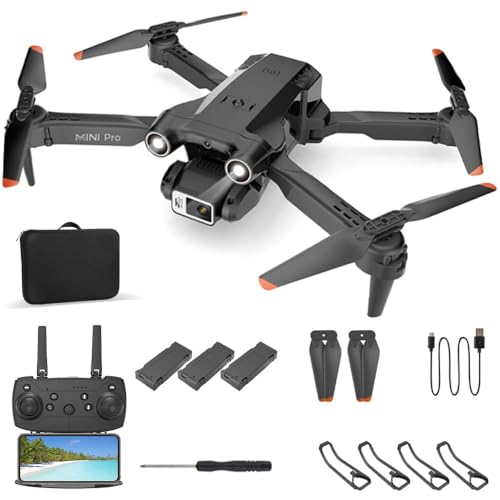 ZX X213 Mini Drone with Camera, 1080P HD FPV Foldable Drone with Carrying Bag, 3 Batteries for 35 Min Flight Time, 150°Electrical Control Lens, One Key Take Off/Land, Altitude Hold, 3 Speeds, Toys Gifts for Kids, Adults, Beginner